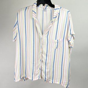 Splendid Pastel Vertical Stripe Top Shirt Pajama